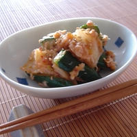 胡瓜のツナキムチ和え。