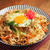 五島うどんで小倉風焼きうどん、天まど、目玉焼きのっけ