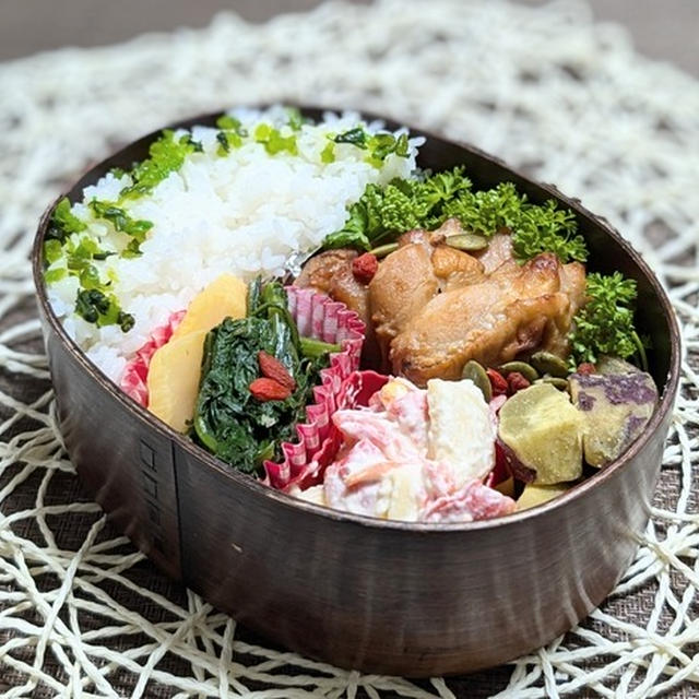 きつねとたぬきを見た～夫に作るお弁当160