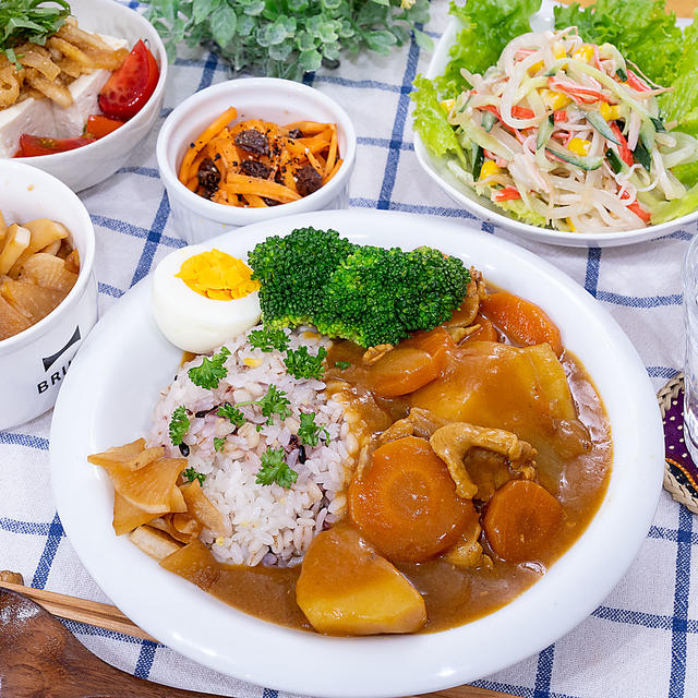 カレーにぴったり♡大根の福神漬と柚子胡椒マヨがピリッ♪やみつきもやしサラダ(*´∀｀*)