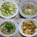 ベーコンとキャベツの炒めもの、他：野菜食日記[515]-[518]