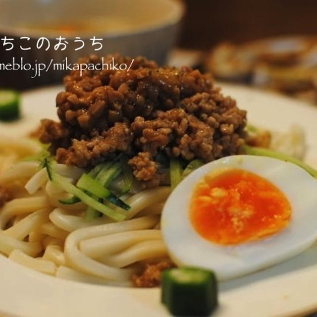 ＊ジャージャー麺風のピリ辛うどん＊