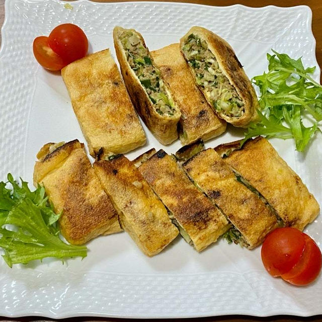 変わり餃子は油揚げ！