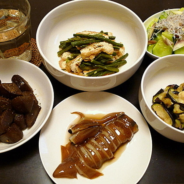 イカの沖漬け 十六ささげと油揚げの煮物 By 高野俊一さん レシピブログ 料理ブログのレシピ満載