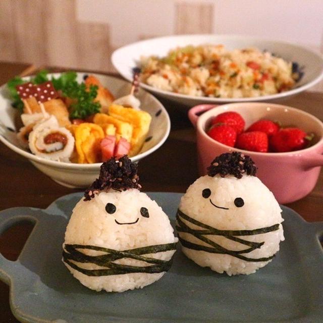 俵おにぎり＊顔むすび