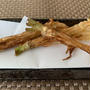 頂きものの【セリ根の天ぷら～】激ウマ～！セリ三昧楽しめる～！初めて食べた！嬉しい～♡