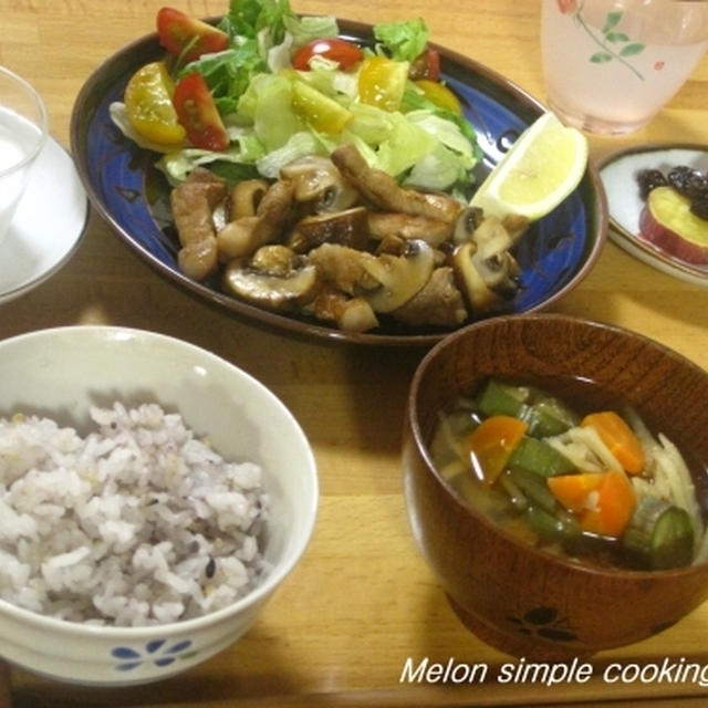 豚肉のおかずで定食屋さん風☆