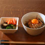 納豆蕎麦と漬物と・・・
