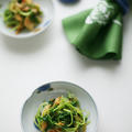 豆苗の酢醤油和え