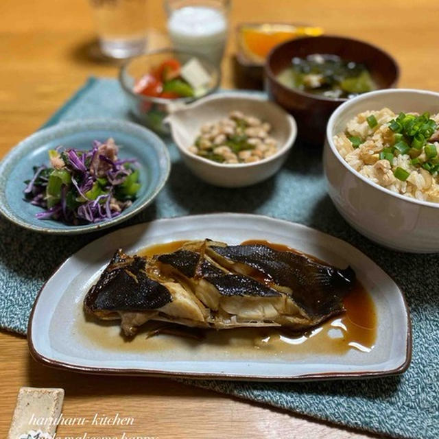 【鶏肉の生姜炊き込みご飯】#炊飯器#炊き込みご飯#体ぽかぽか　…和食な晩ごはん。