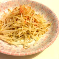 3分おつまみ！アミエビとにんにくのもやし炒め