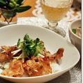 スイートチリポーク丼と 鶏肉のフォー、サーモンとアボカドのアジアンサラダ♪ by Junko さん