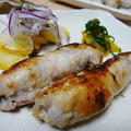 6/30の晩御飯　タケノコの豚モモロール、切り干し大根のキムチ和え、豆腐田楽