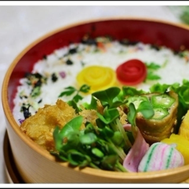 お刺身の残りでﾌﾗｲ弁当♪