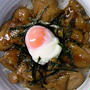 ぶつ切り肉だからフライパンへ直行焼鳥丼（鶏もも肉）