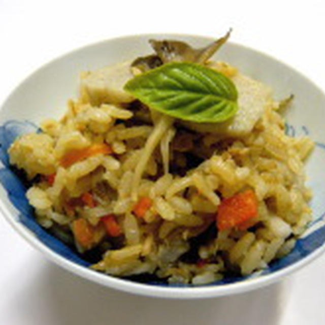 ツナと里芋の豆乳炊き込みごはん