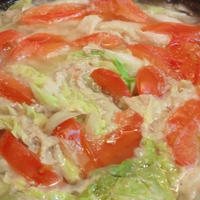 野郎飯流・いわき愛菜トマトと白菜、豚バラ肉の白だしミルフィーユ鍋