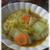 白菜のおかかカレー煮。　と献立。