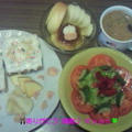 Good－morning Kyonの手作りケーキ②＆フルーツ盛りもり～＆野菜サラダ～じゃよ♪