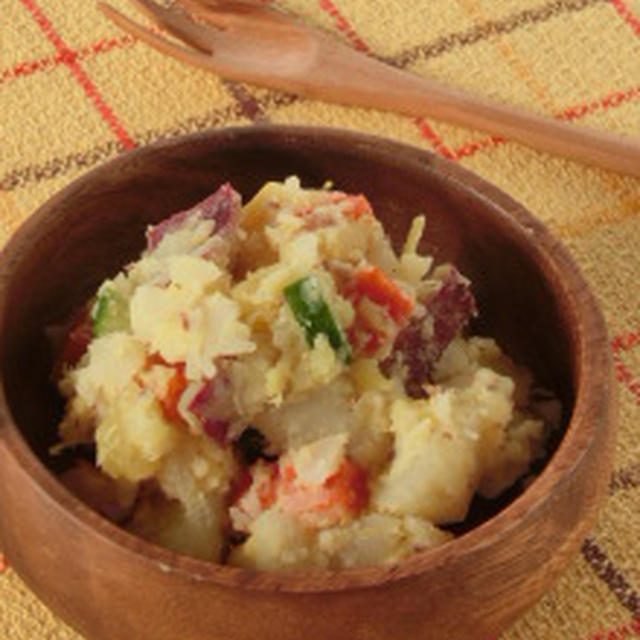 ジャガイモとサツマイモのコラボ ダブルポテトサラダ By もこさん レシピブログ 料理ブログのレシピ満載