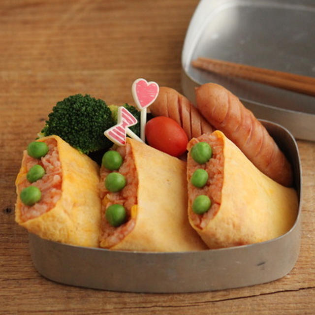 お花見弁当にもおすすめオムライスのおにぎらず