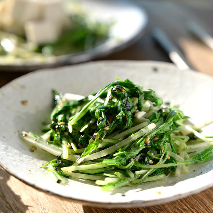 水菜だけで作る人気レシピ6選。ナムル・炒め物・サラダまで！の画像