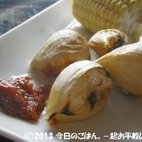 焼きにんにく　お手軽辛味噌で(^_-)-☆