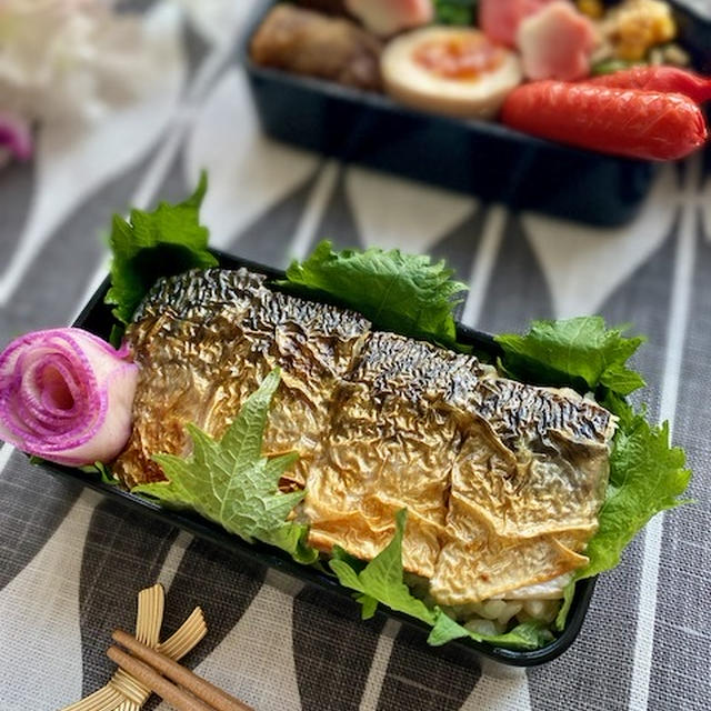 コンビニのさばの塩焼きで！なんちゃってさばの押し寿司弁当