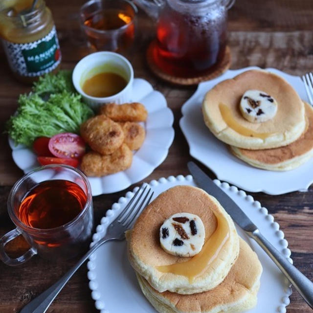 パンケーキの朝ごはん