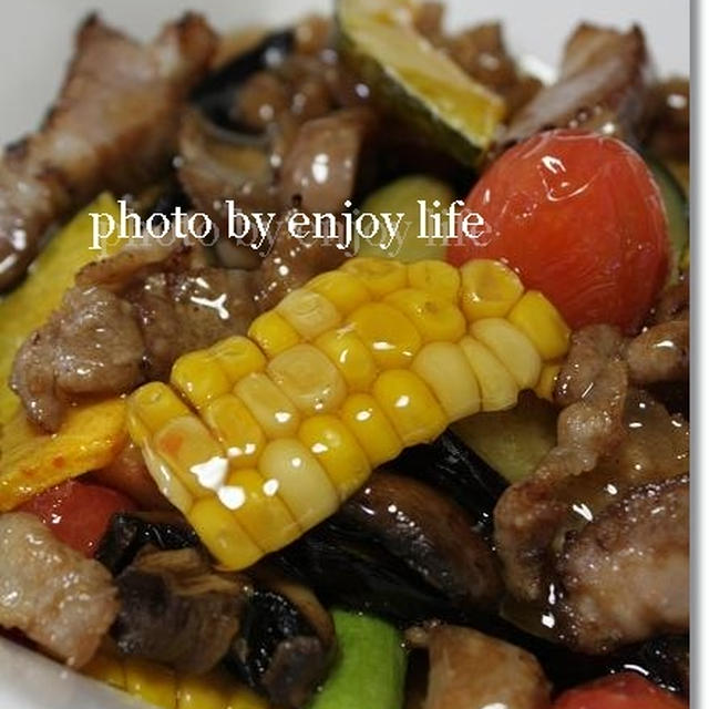 夏野菜の甘酢あんかけ