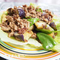 ガラムマサラで茄子ピーカレーそぼろ☆