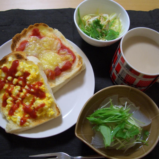 おうちカフェ気分♪　モーニングの朝ごはん