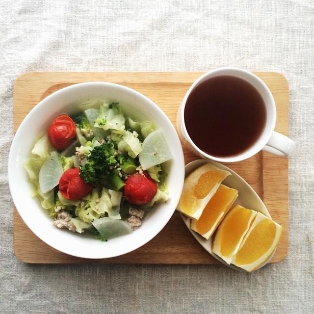 3月18日の朝ごはん。調理時間12分