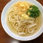 今朝は控えめにいりこだしの「かけうどん」