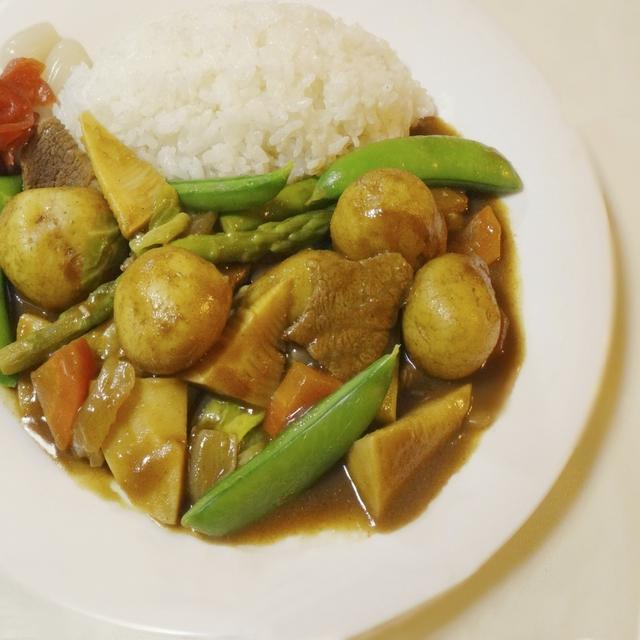 【旬レシピ】 ゴロゴロ具材の春野菜カレー