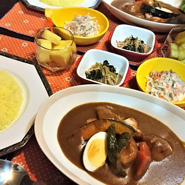 我が家のイチオシ【ココナッツミルクdeスープカレー】de　夕食　＆　クックパッド　話題入り♪　