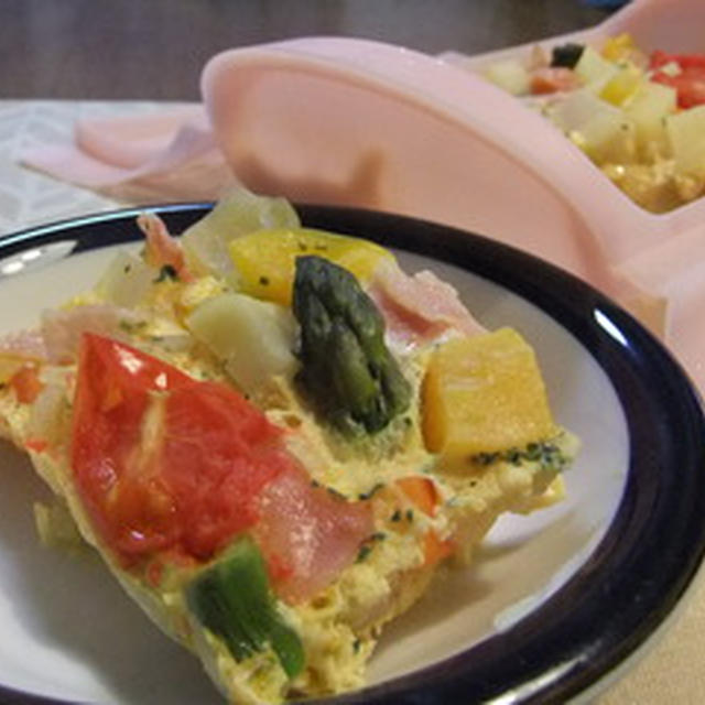 「ホーム」野菜のオムレツ♪
