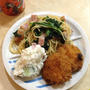ほうれん草とベーコンの和風パスタ