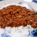 早い、簡単、食感がいい「コロッとキーマカレー」&「長女のランチと私のランチ、同じ麺類ですが」