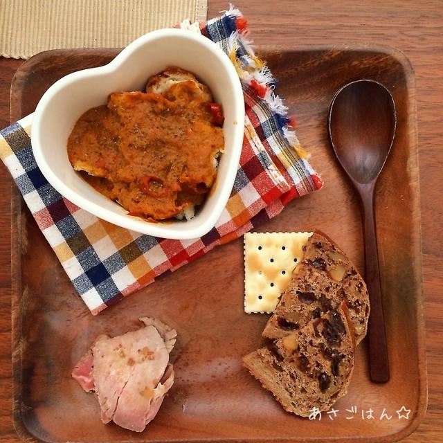 焼きカレーでプレートモーニング^ ^