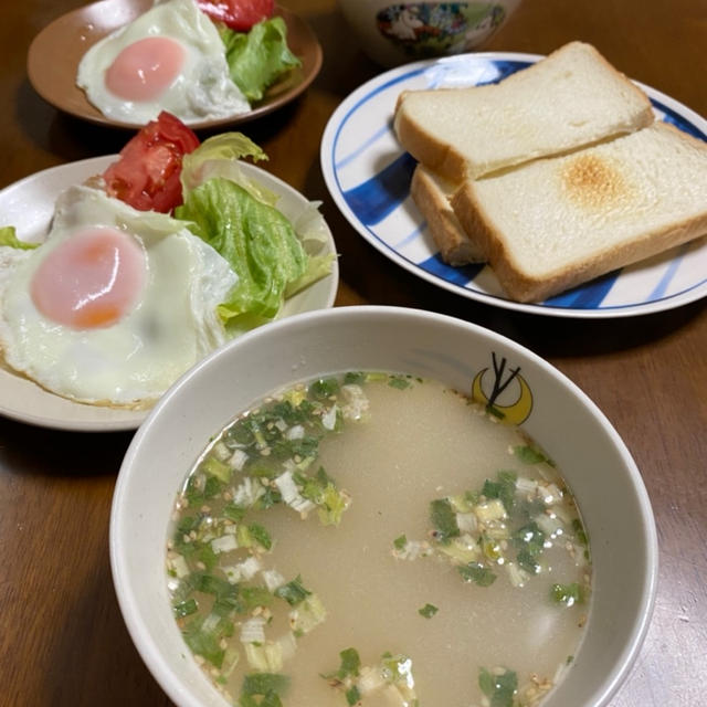 雨の仕事休みday朝ごはん。