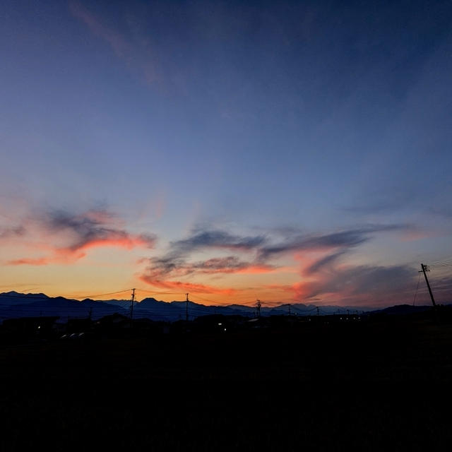 派手さはない夕焼け