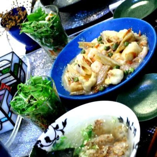 2種海老と新レンコンのお餅炒め＆MENU