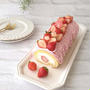 苺と桜餡のモンブランロールケーキ〈23cmのロールケーキ天板使用〉