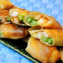 食材を使い切る！エビとアスパラとチーズの春巻き☆残った殻を使ってエビの殻揚げ～♡