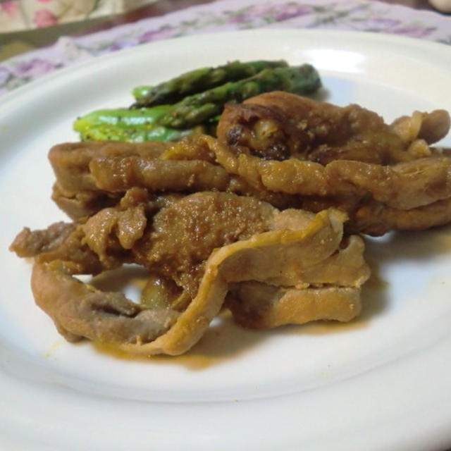 豚の生姜焼きの晩ごはん
