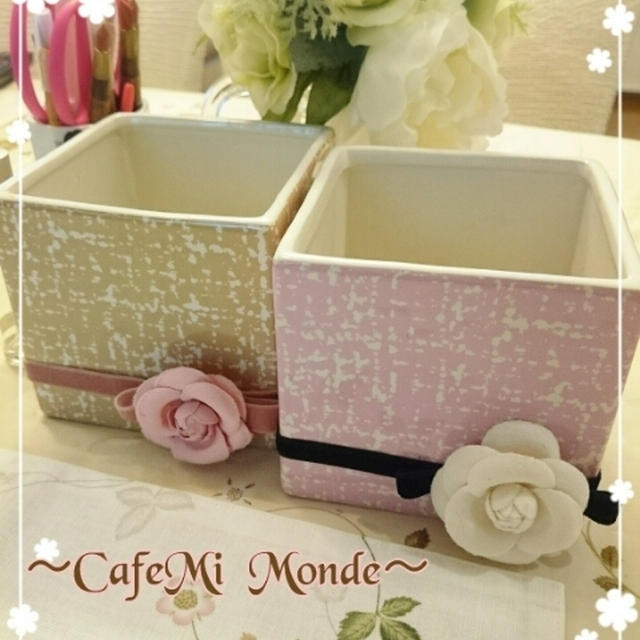 卓上ゴミ箱入荷しました～♡ポーセラーツ♪