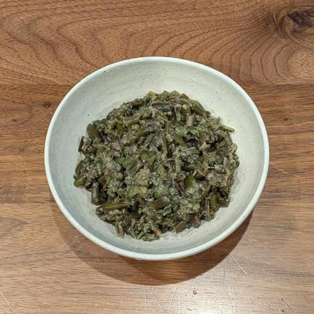 わらびの粘りをいかした！わらびの味噌たたき！