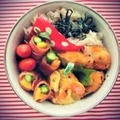 *ベーコンの春野菜巻き弁当＆春の香りの夕食♪