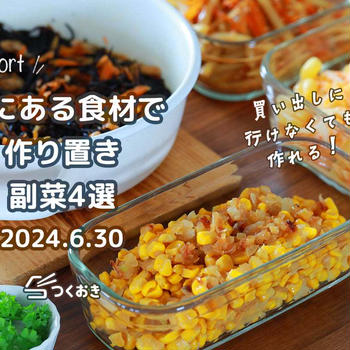 【30分で4品】【家にある食材で】まとめて作り置き（2024/06/30）